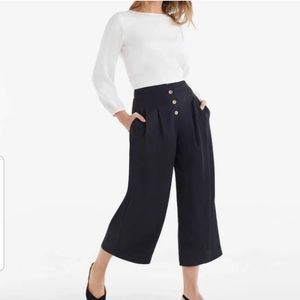 Vetta Capsule Button Fly Culottes 2 Black Pants